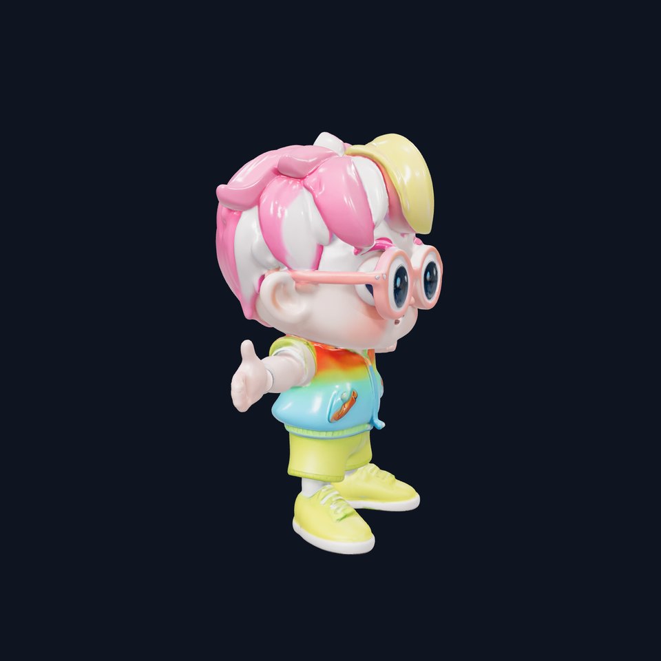 Colorful Kids Character Rigged and Animated for D Projects